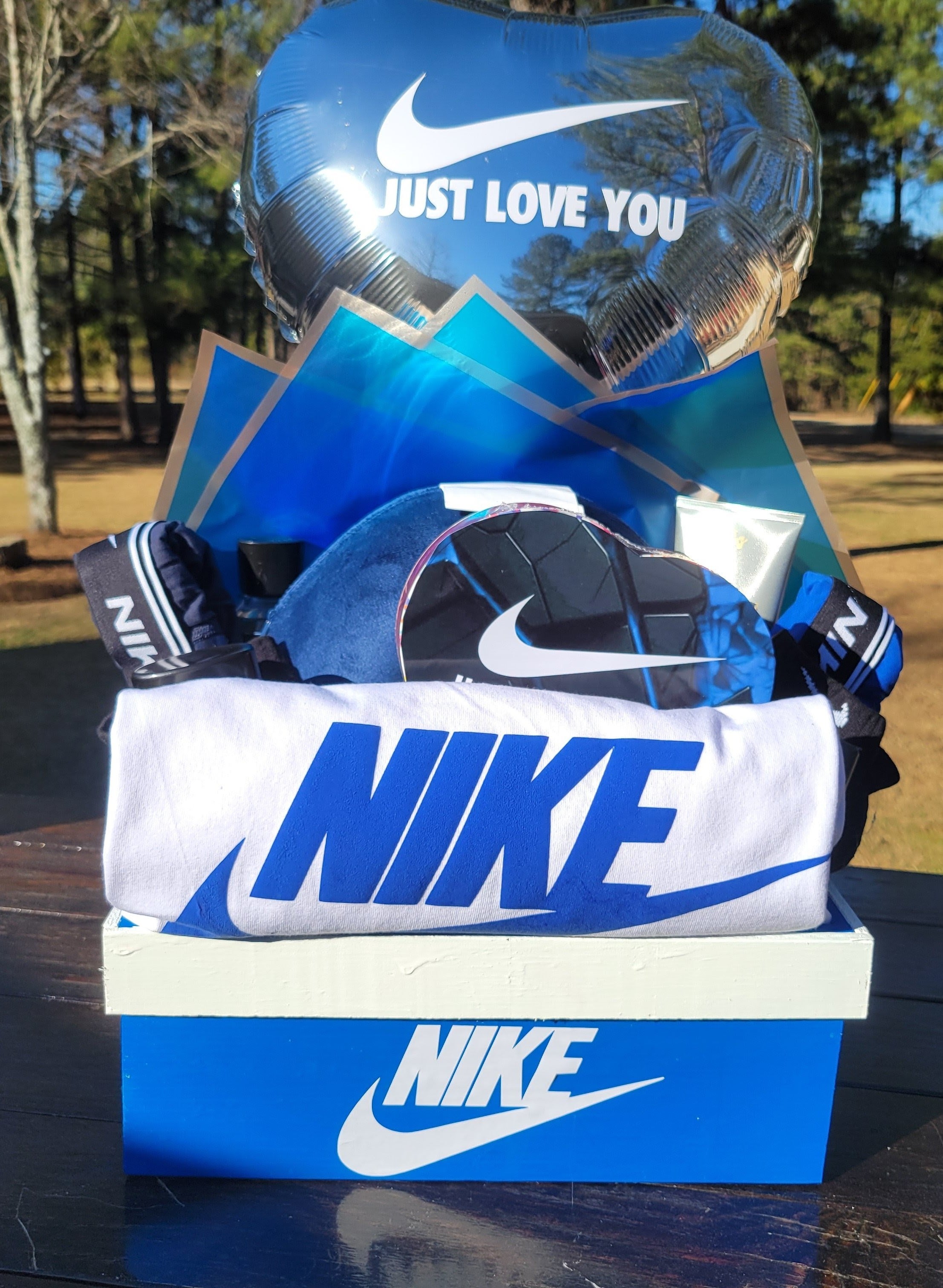 Wooden Open Top Nike Box | Kreations by MK
