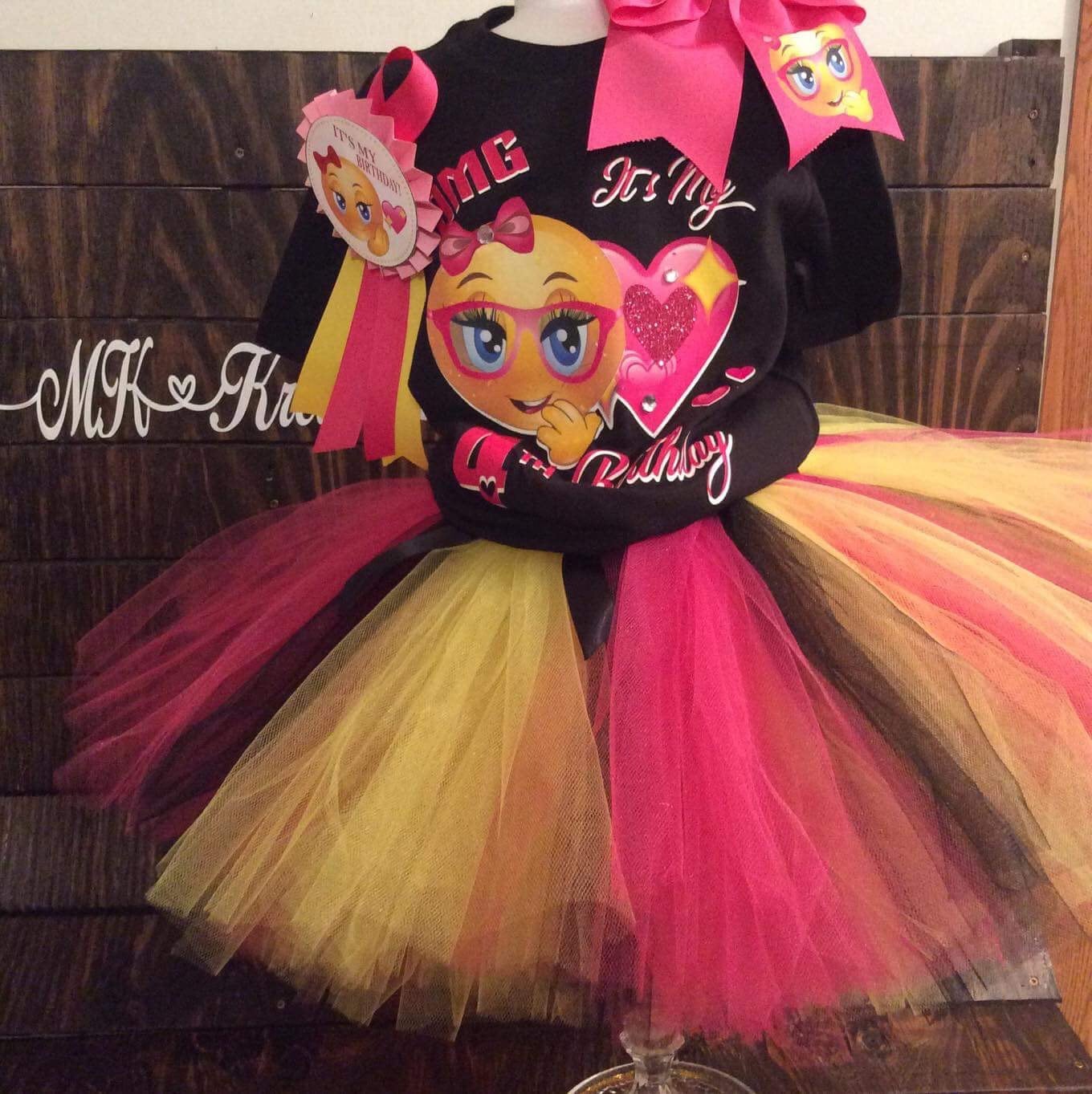 Emoji tutu outfit hotsell