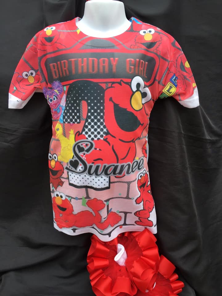 elmo birthday party dress Birthday Girl Elmo Personalized Dress