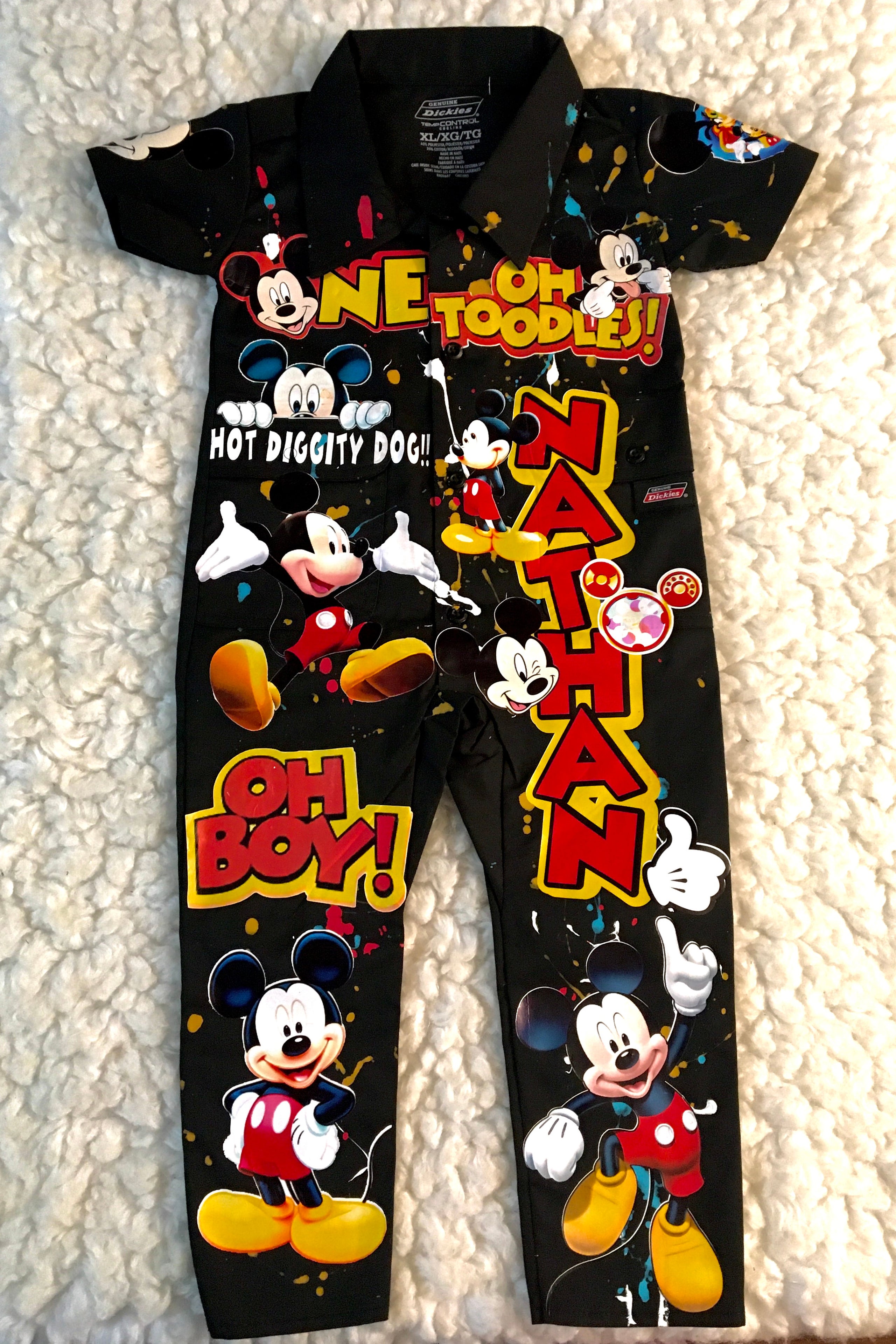 Romper Infant Dickies Coveralls Mickey Mouse Dickie Coveralls