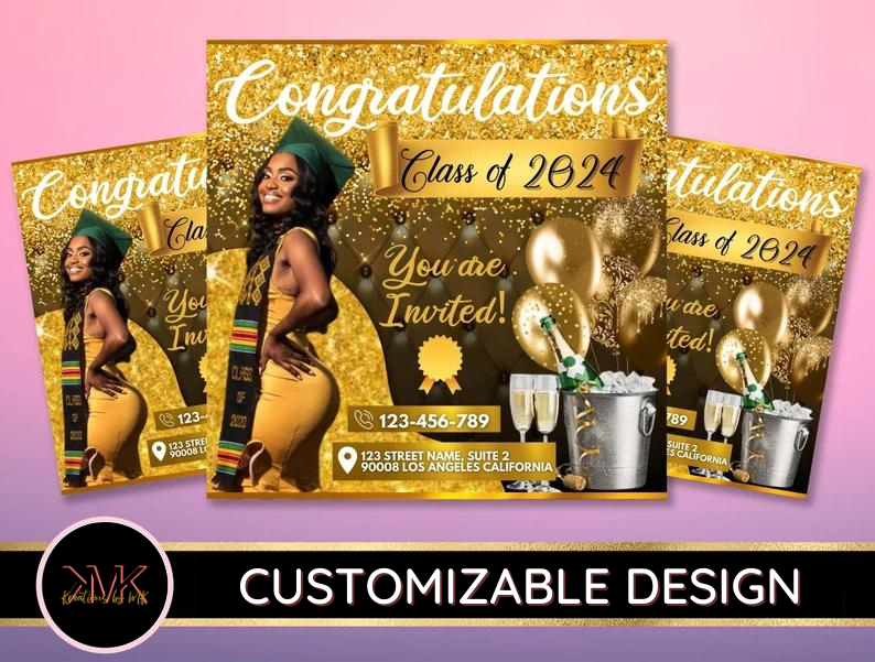 Graduation Congratulation Invitation | Kreations by MK