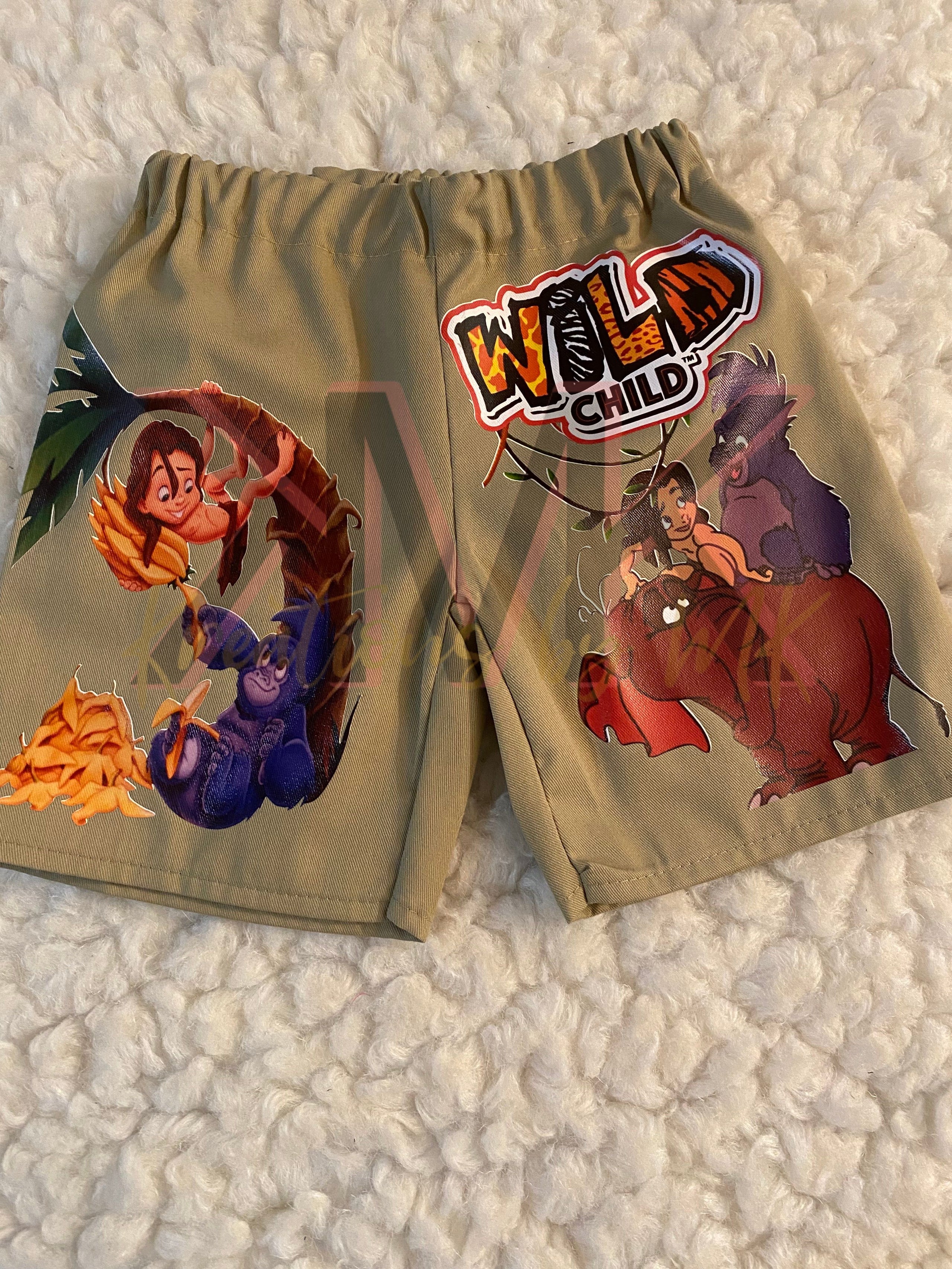 Tarzan 2pc Dickie Short Set | Kreations by MK